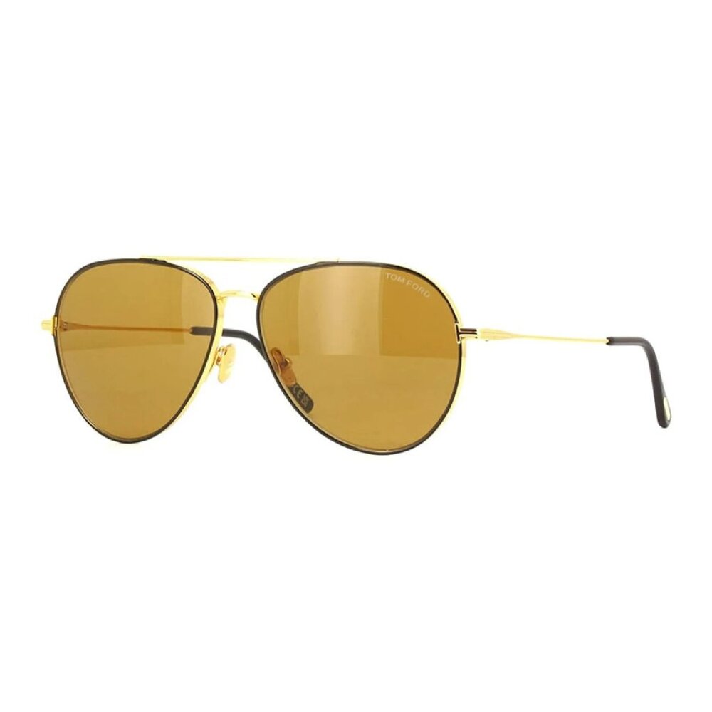 NEW TOM FORD SUNGLASSES GOLD MEN AVIATOR EYEWEAR